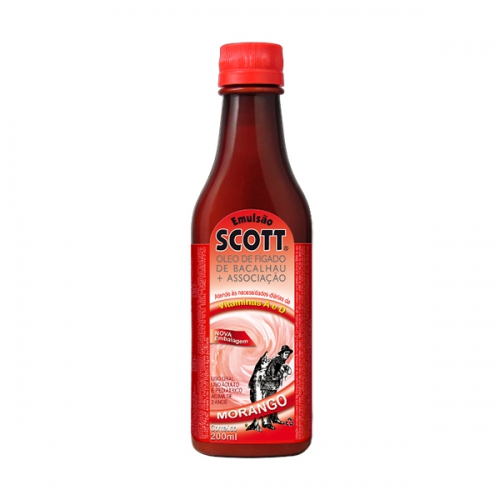 Emulsao Scott 200ml Sabor Morango