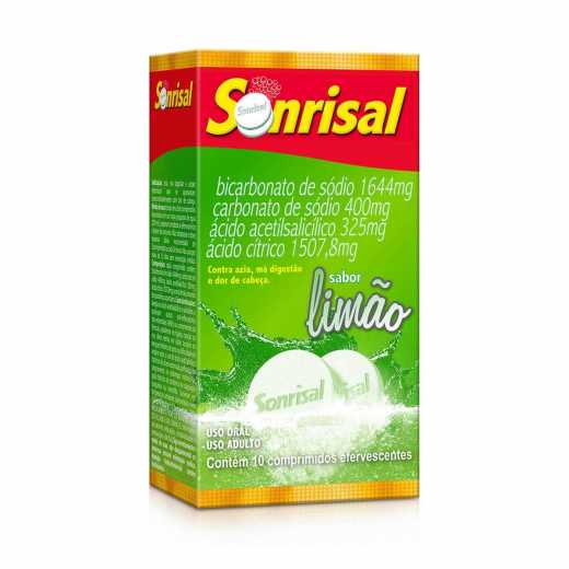 Sonrisal Sabor Limão caixa com 10 comprimidos