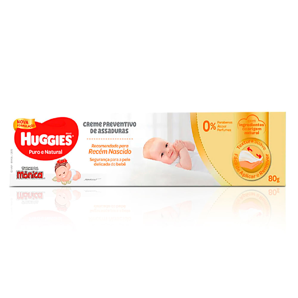 Creme de Assaduras Huggies Puro e Natural com 80g