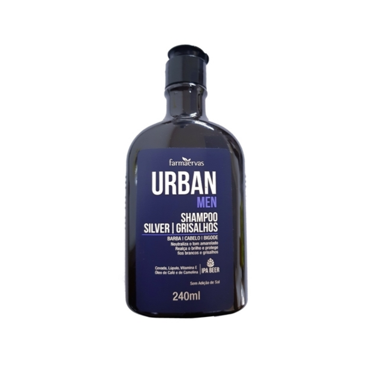 Shampoo Silver Grisalhos Farmaervas Urban Men 240Ml