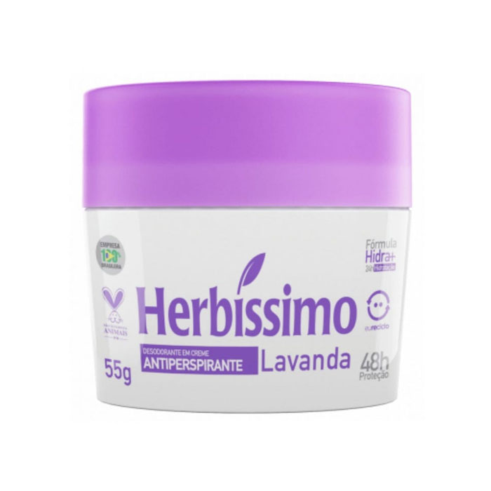 Desodorante em Creme Herbíssimo Lavanda 55g