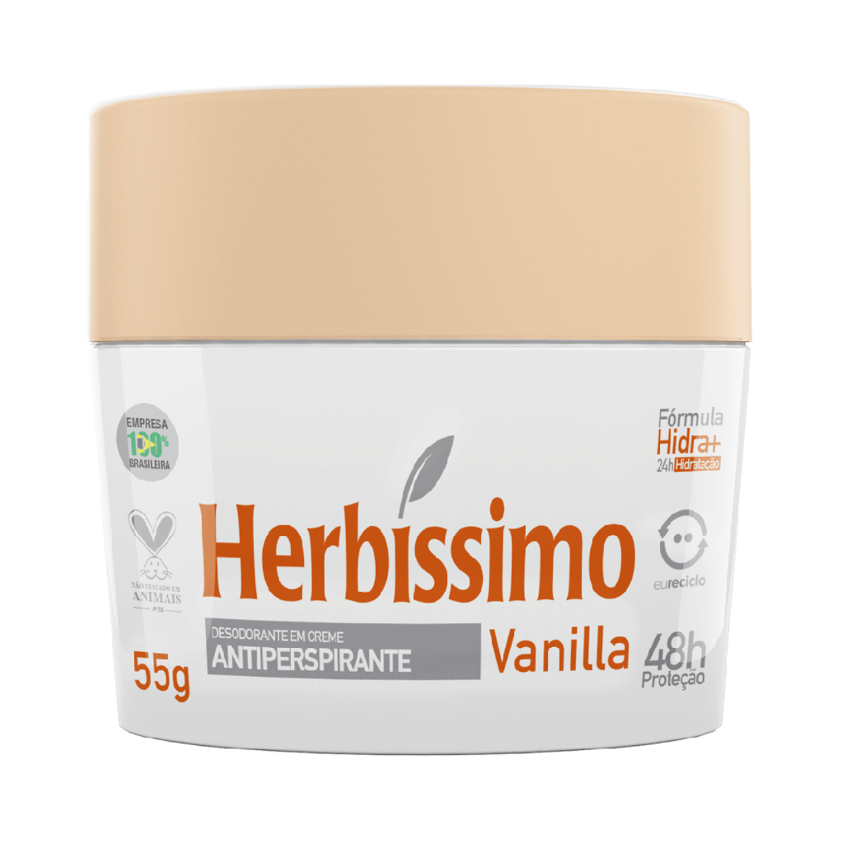 Desodorante Creme Antiperspirante Vanilla Herbissimo 55g