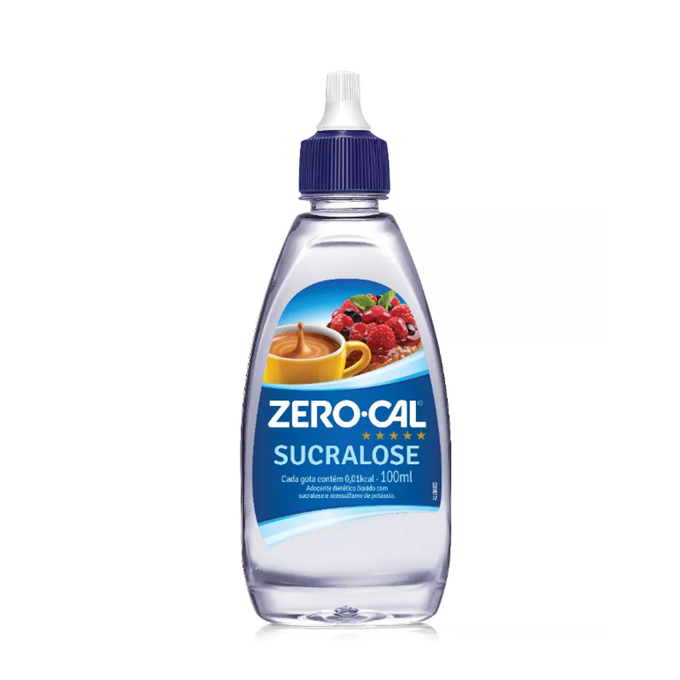 Adocante Zero-Cal Sucralose tradicional, liquido com 100mL