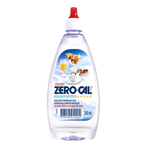 Adocante Zero Cal Sacarina e Ciclamato de Sodio Gotas 200ml