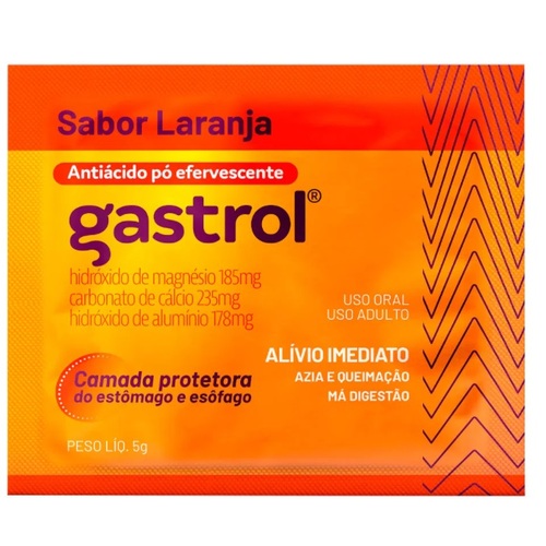 Gastrol Po Efervescente 37mg/g + 47mg/g + 35,6mg/g 5G Laranja