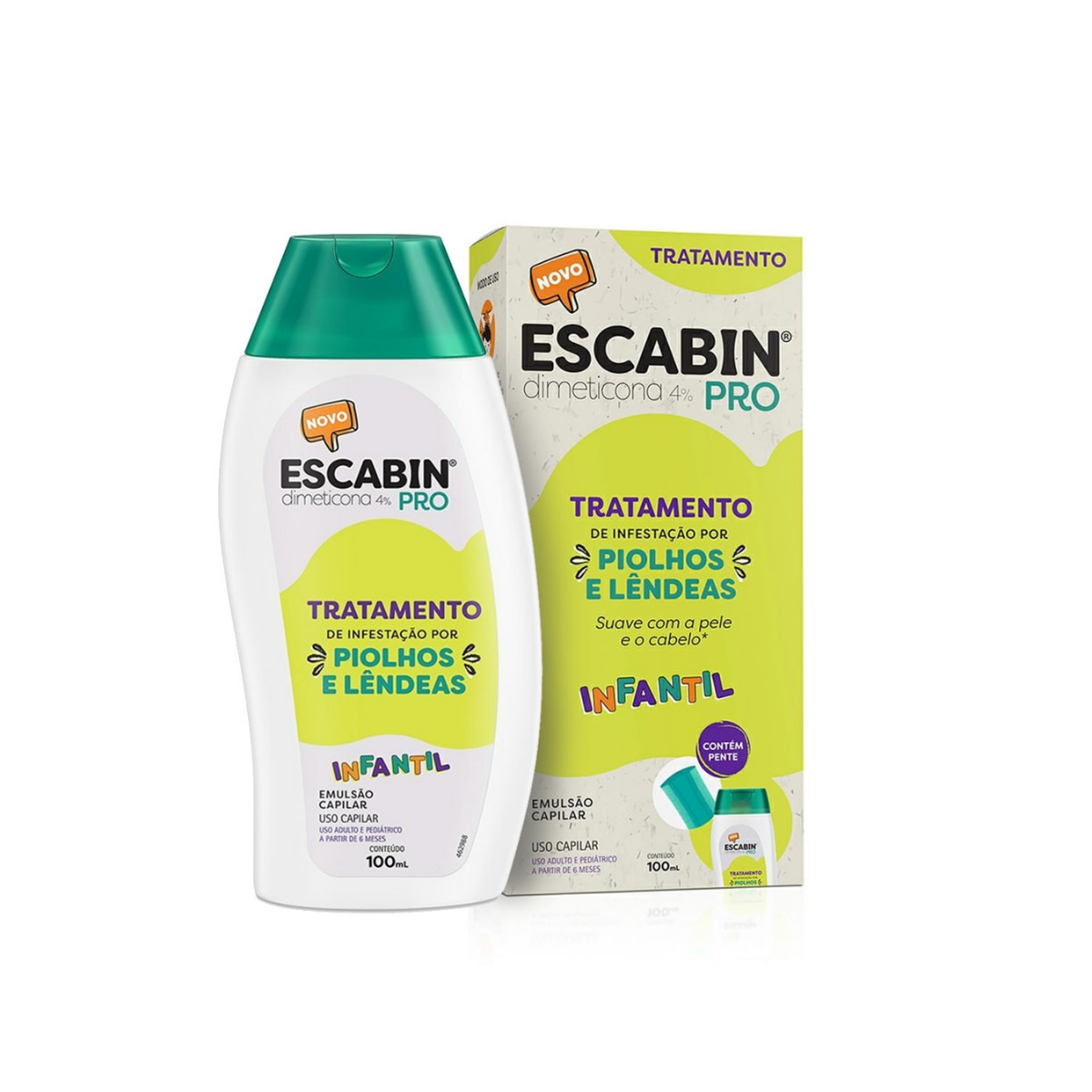 Emulsao Capilar Infantil Escabin Pro 4% 100Ml