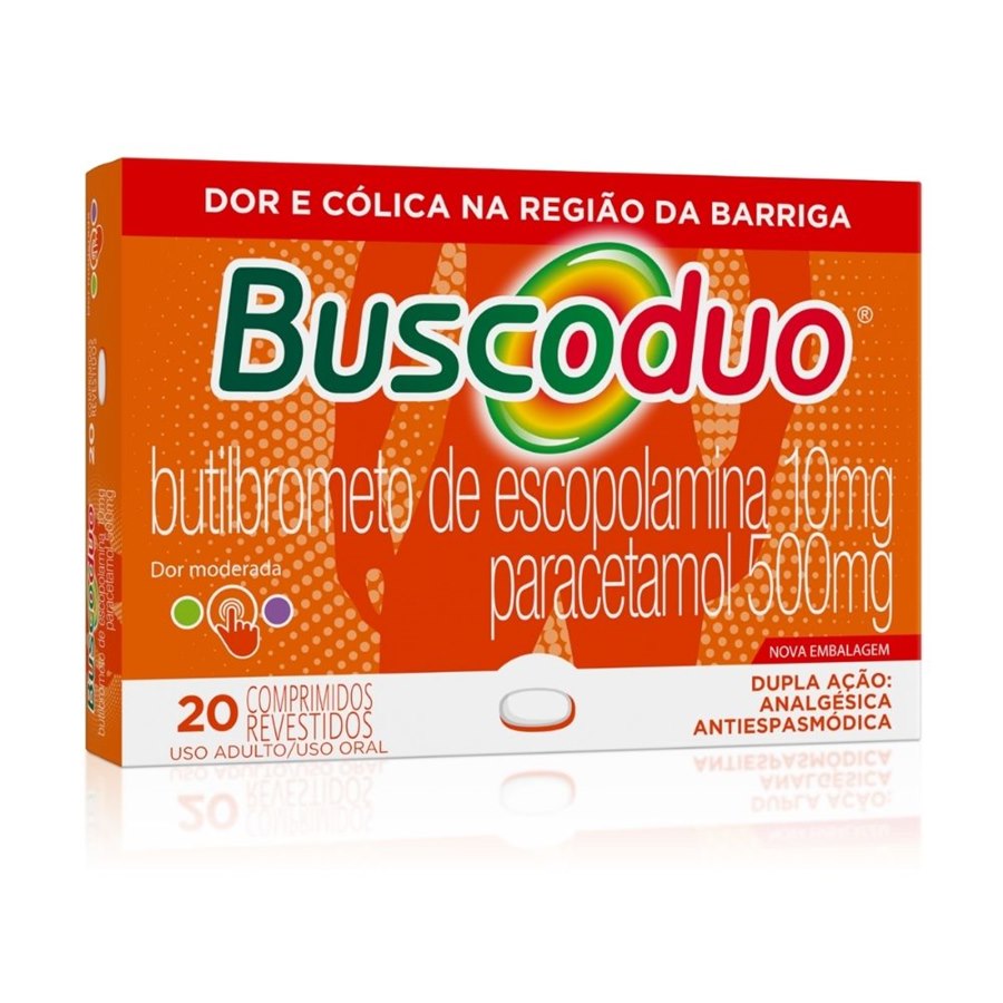 Buscoduo 10mg + 500mg 20 Comprimidos