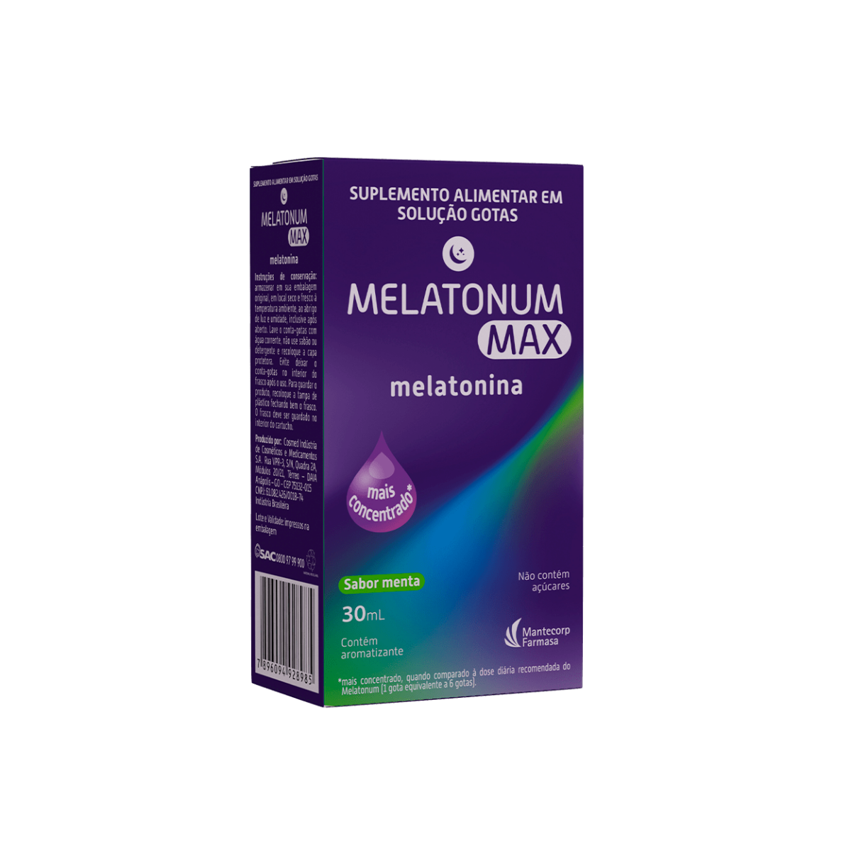 Melatonum Max Melatonina Sabor Menta Gotas 30Ml