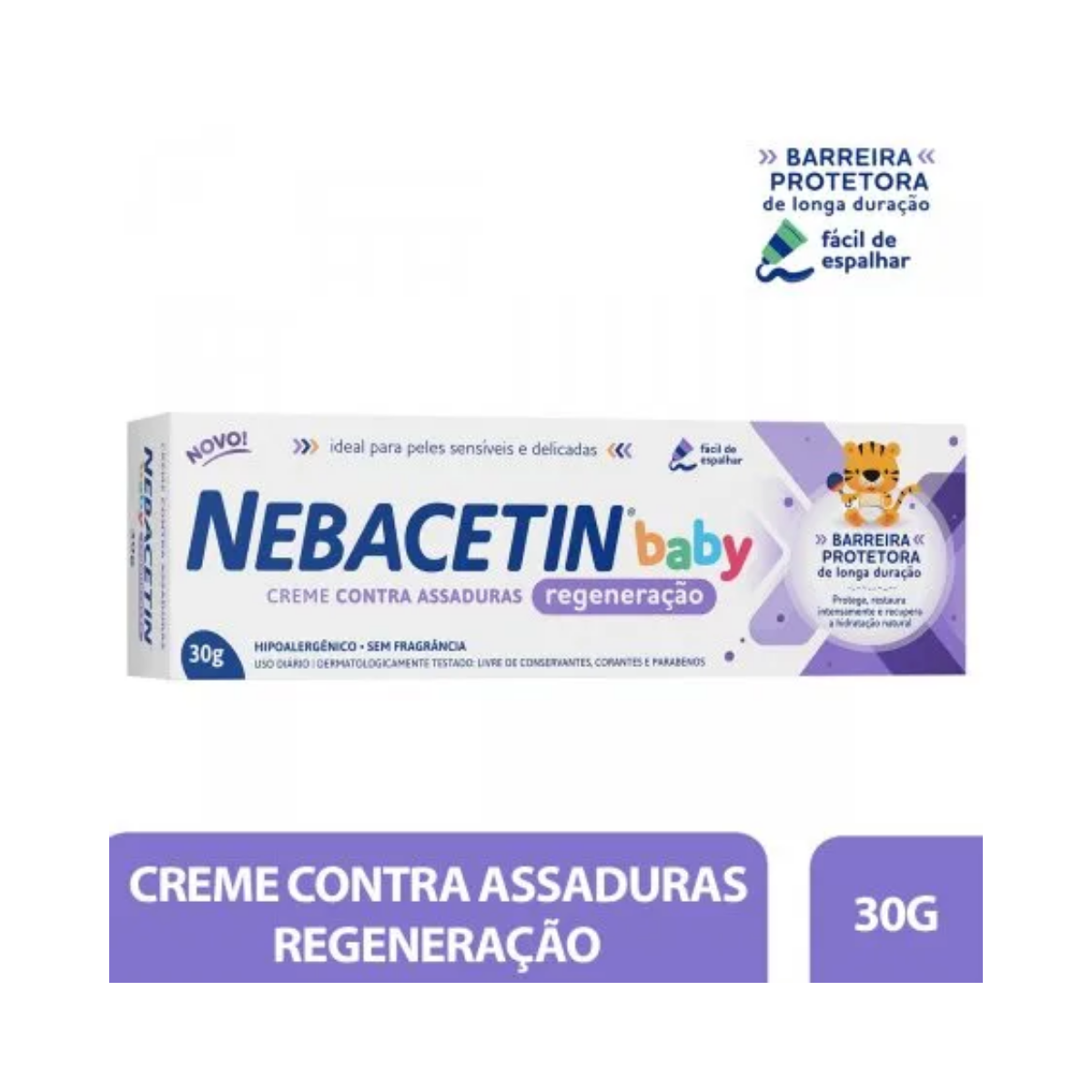 Creme contra Assaduras Nebacetin Baby Regeneracao 30G