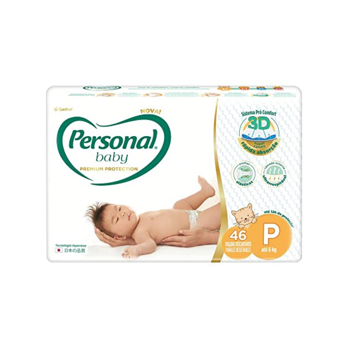 Fralda Personal Baby Premium Protection P - 46 Unidades