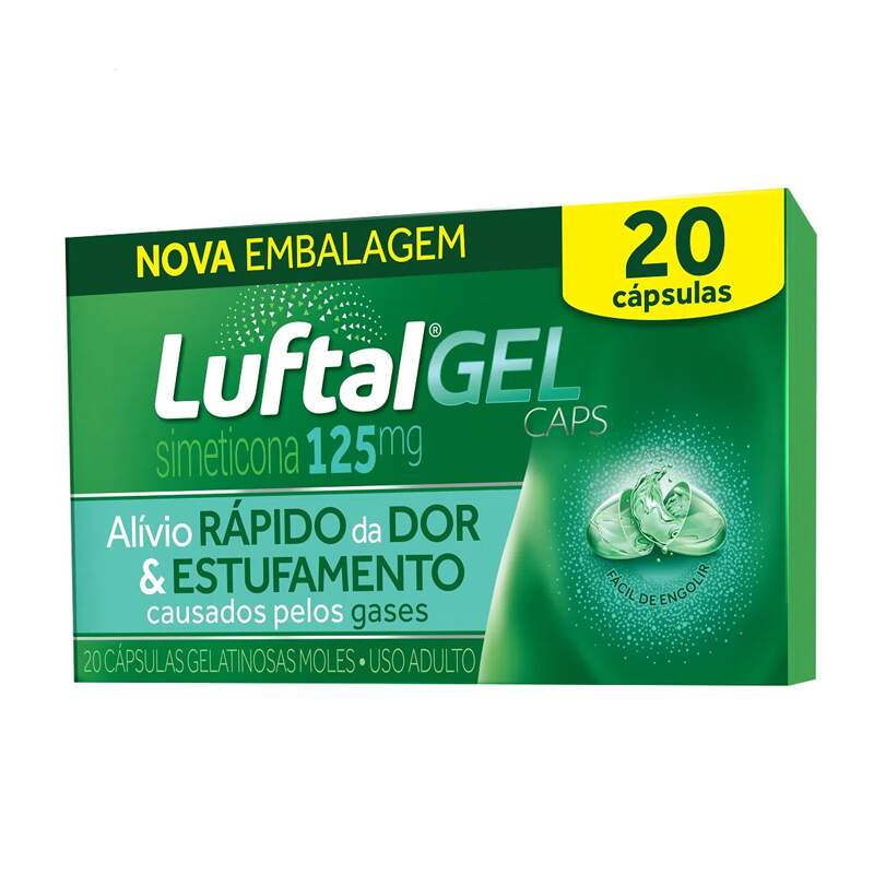 Luftal Gel Caps 125mg com 20 capsulas