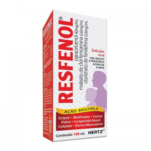 Resfenol 40mg/mL + 0,6mg/mL + 0,6mg/mL 1 frasco com 100mL