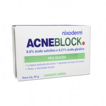 Acneblock Sabonete Herbal Pele Oleosa 85g Kley Hertz