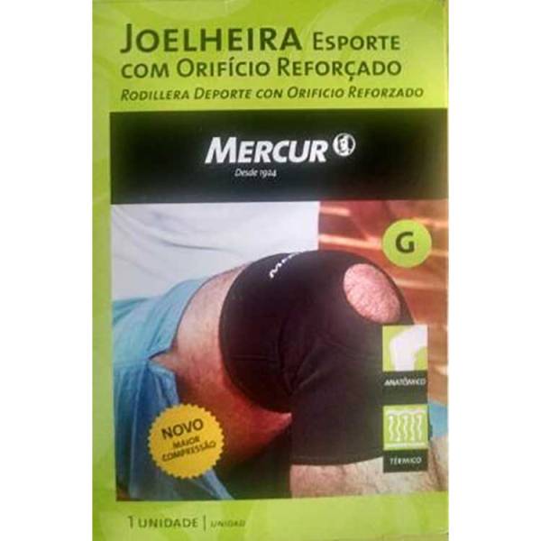 Joelheira Esporte com Orificio G Mercur