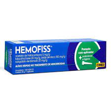 Hemofiss 5mg/g + 20mg/g + 100mg/g + 20mg/g, bisnaga com 30g de pomada de uso retal