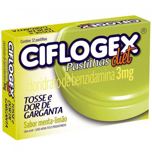 Ciflogex Sabor Menta e Limao 12 Pastilhas