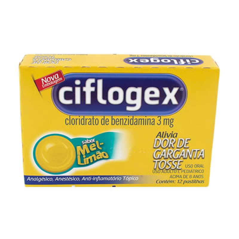 Ciflogex Sabor Mel e Limao 12 Pastilhas