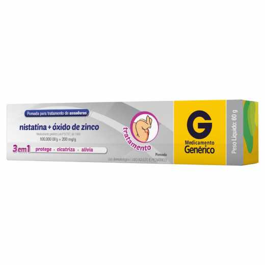 Nistatina + Oxido de Zinco Cimed 100.000UI/g + 200mg/g,60g de pomada