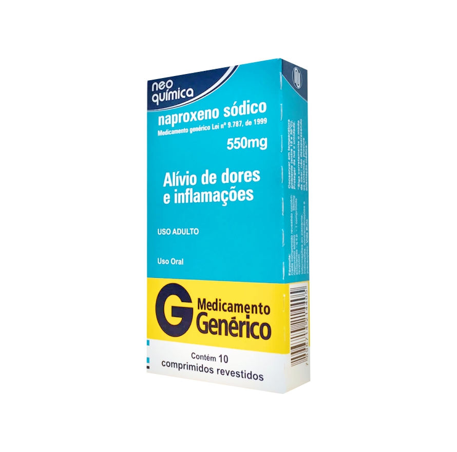 Naproxeno Sodico 550mg com 10 Comprimidos