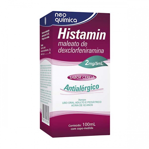 Histamin 0,4mg/mL,1 frasco com 100mL de xarope + copo medidor