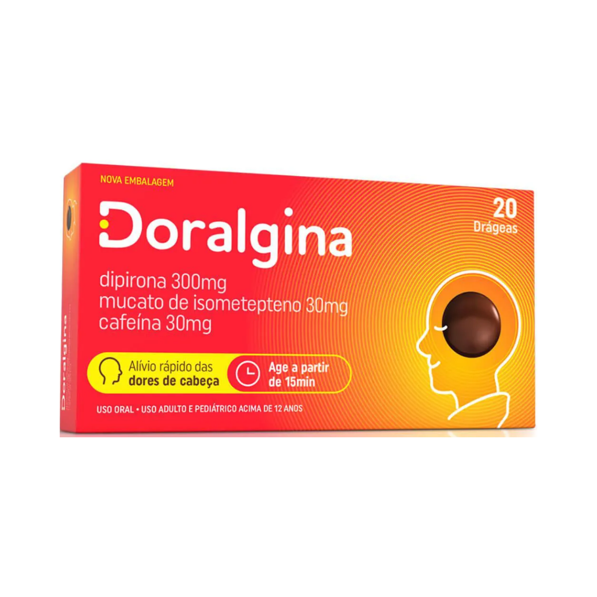 Doralgina Neo Quimica 300mg + 30mg + 30mg 20 Comprimidos