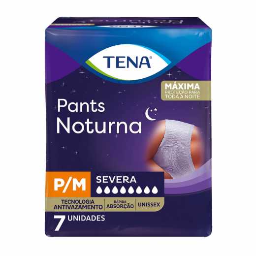 Roupa Intima Tena Pants Noturna Tamanho P/M com 7 Unidades