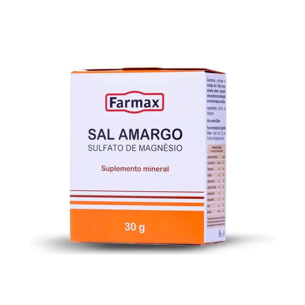 Sal Amargo Farmax caixa com 30g de po para solucao de uso oral