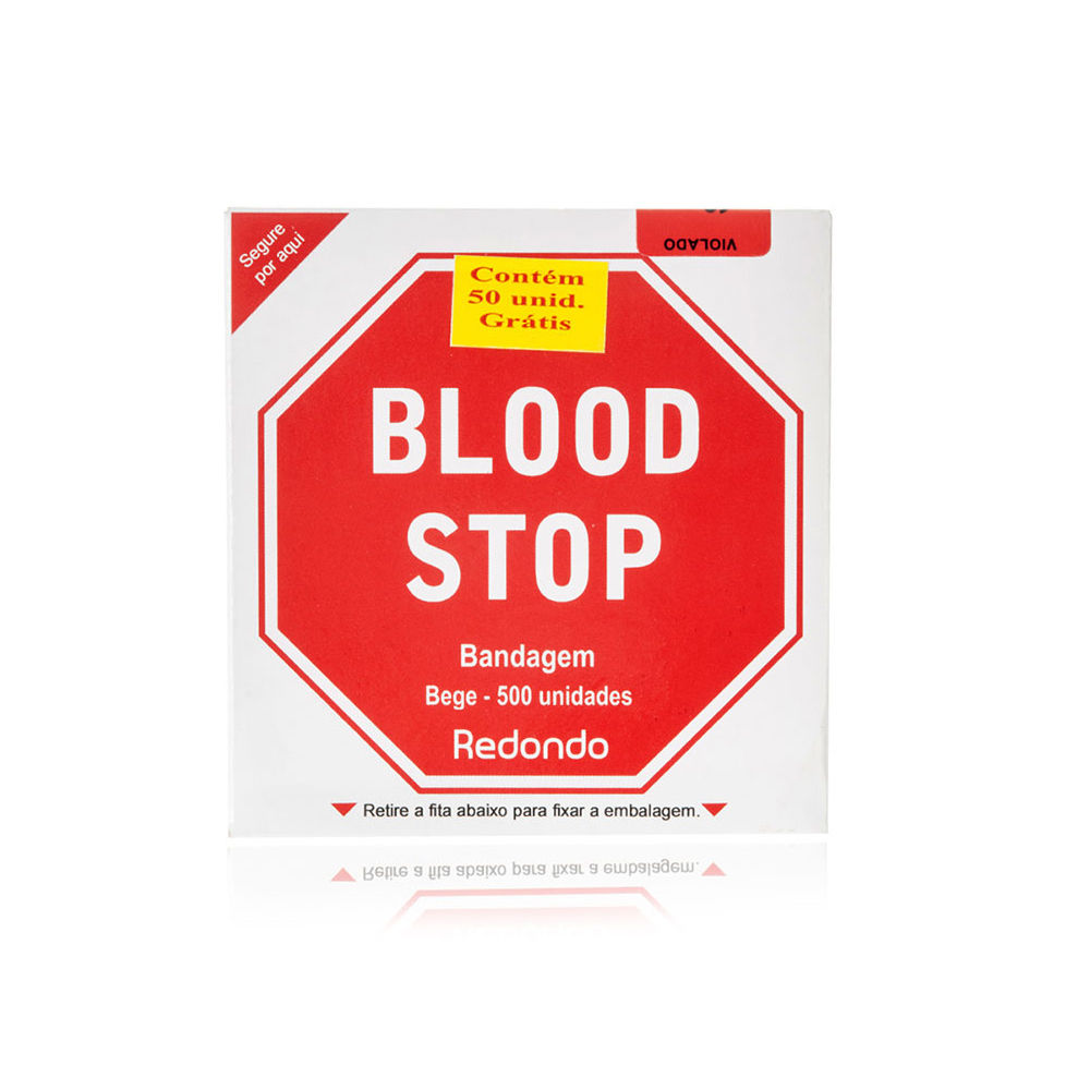 Blood Stop Bandagem Redondo Bege 500 unidades