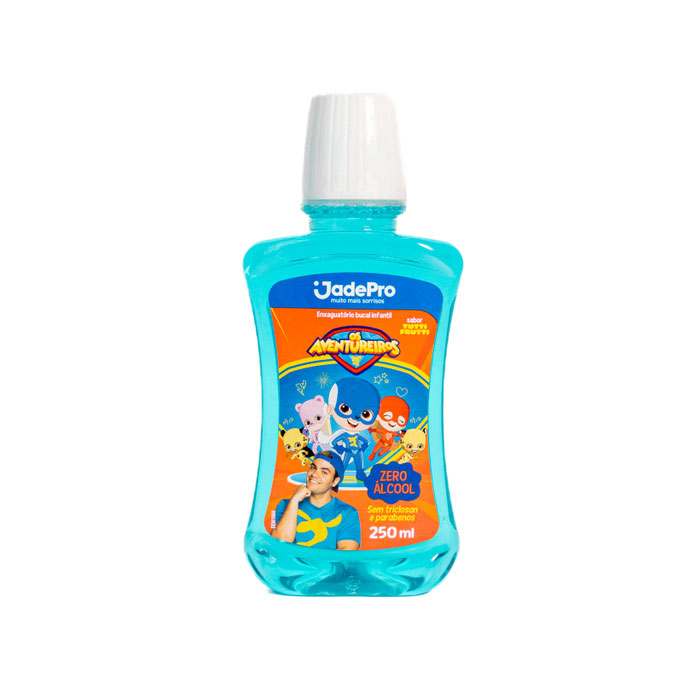 Enxaguante Bucal Infantil Jadepro Aventureiros Com Fluor Tuti Frut 250ml