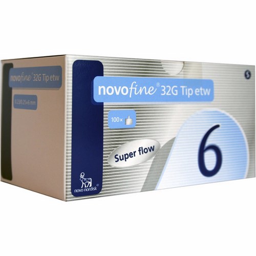 Novofine 32g 6mm com 100 Unidades