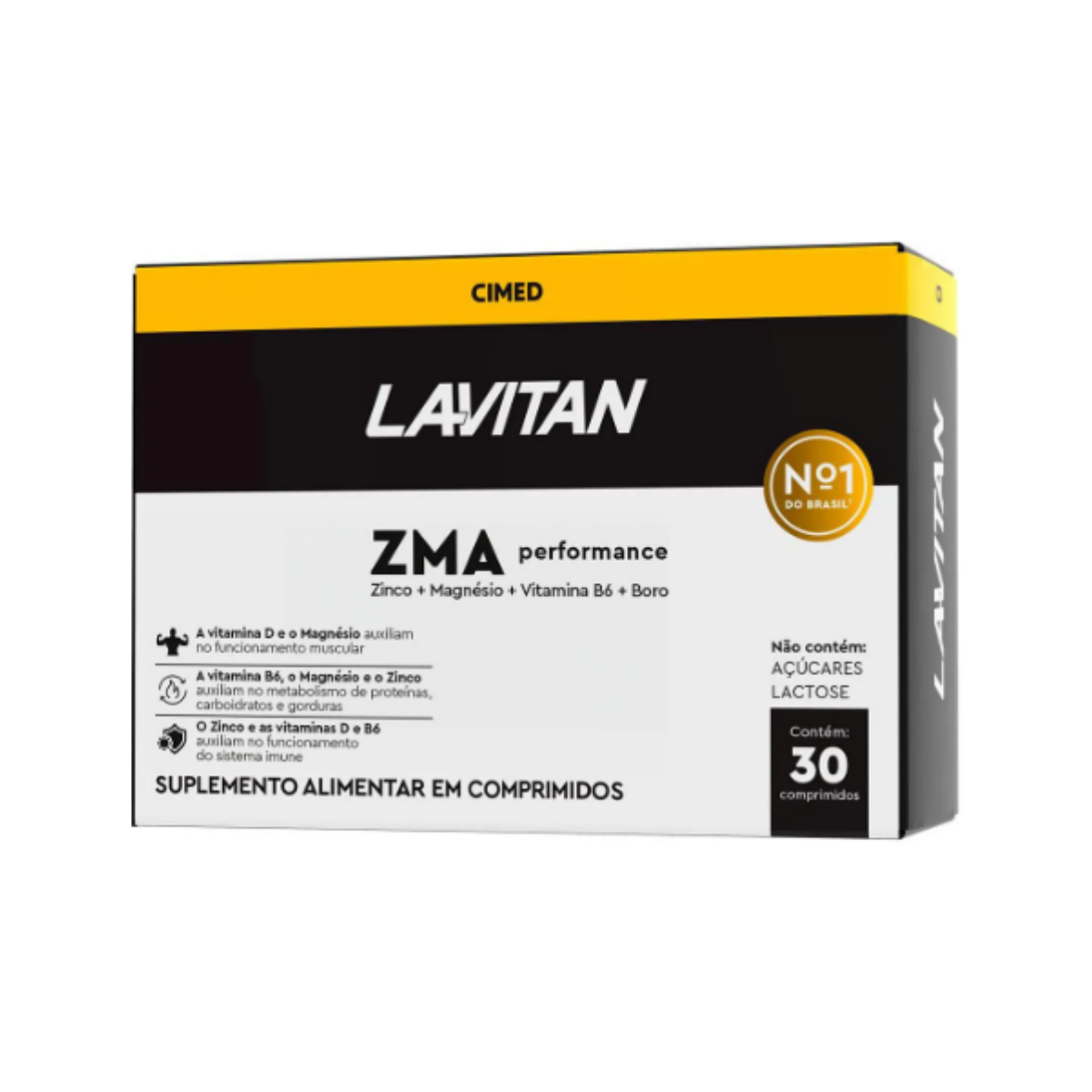 Polivitamínico Lavitan ZMA Performance Cimed 30 Comprimidos