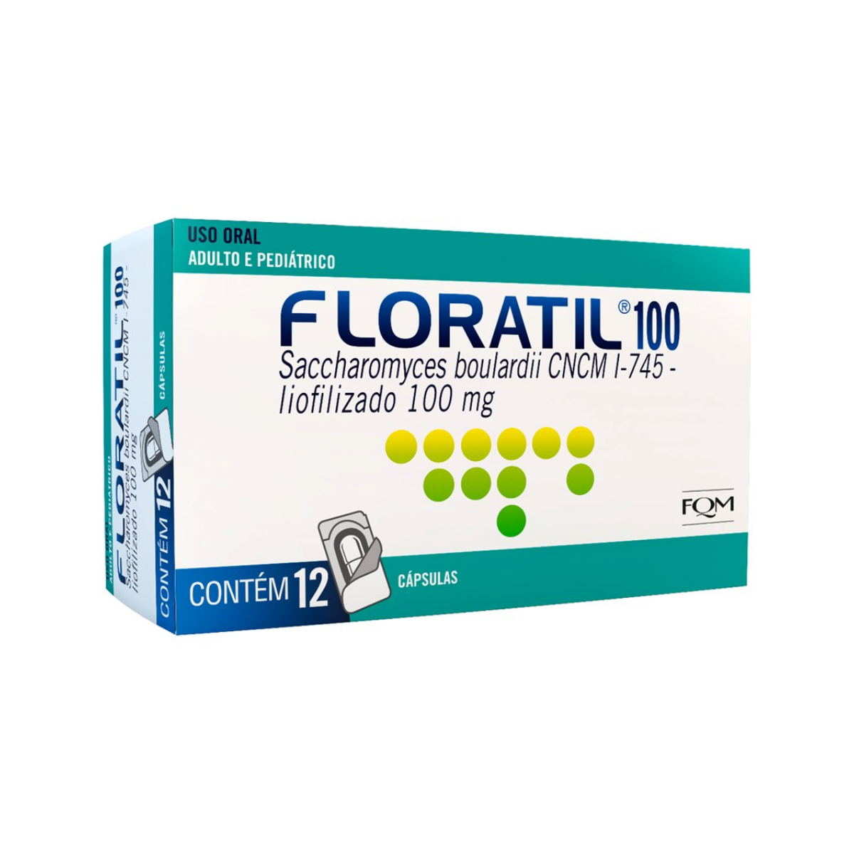 Floratil 100mg 12 Cápsulas