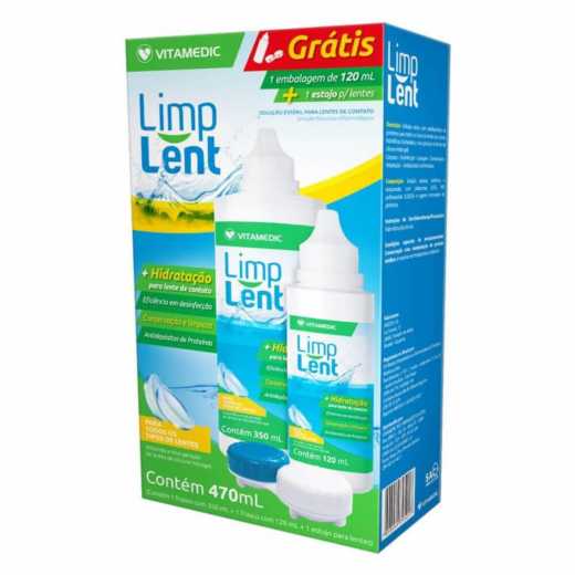 Kit Solucao Esteril para Lentes de Contato Limp Lent 470ml