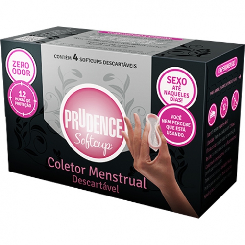 Coletor Menstrual Descartavel Prudence Softcup 4 unidades