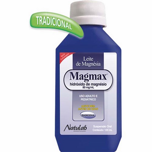 Leite de Magnésia Magmax 80mg com 120ml tradicional