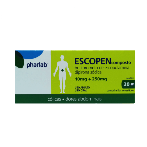 Escopen Composto 10mg + 250mg,20 comprimidos revestidos