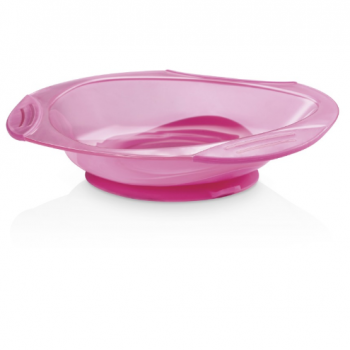 PRATO RASO COM VENTOSA FUNNY MEAL ROSA BB050 MULTIKIDS