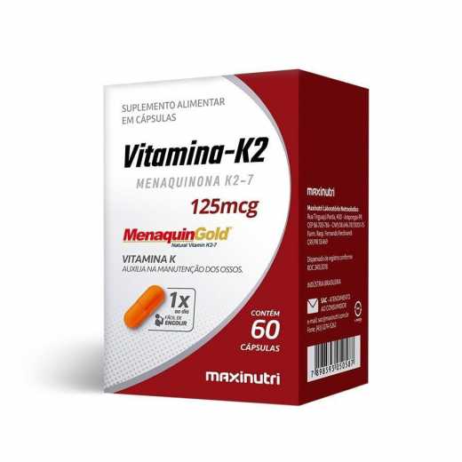 Vitamina K2 (Menaquinona K2-7) Maxinutri 125mcg 60 Capsulas