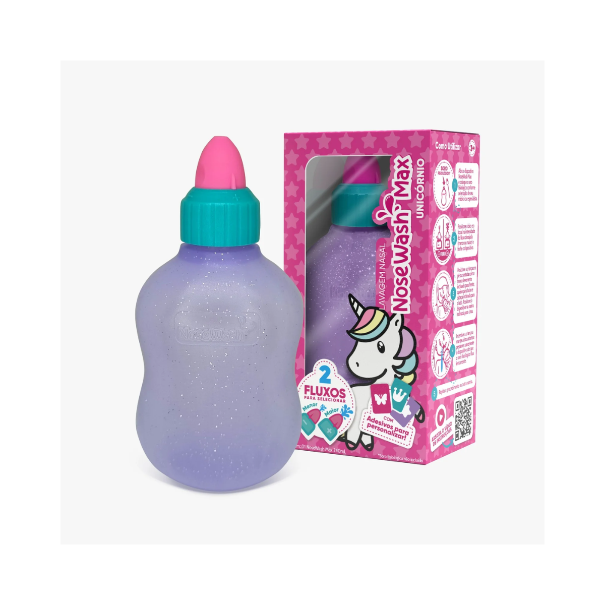 Dispositivo para Lavagem Nasal Nosewash Max Unicórnio 240Ml