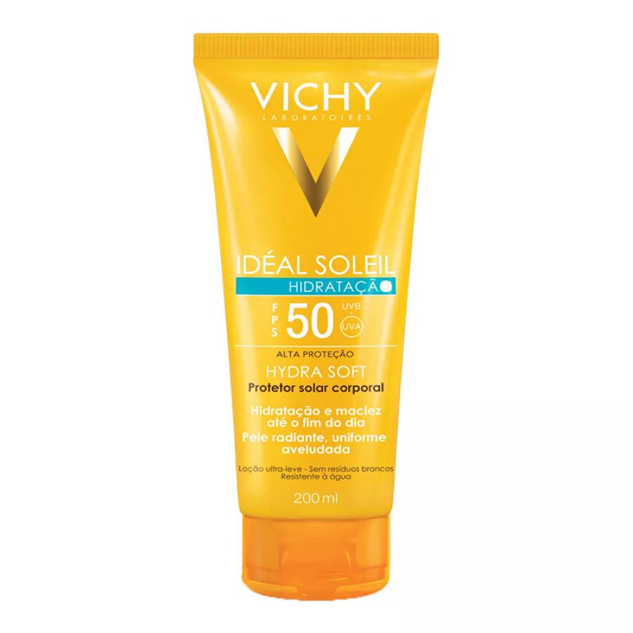 Protetor Solar Corporal Vichy Idéal Soleil Hydrasoft FPS 50 com 200mL