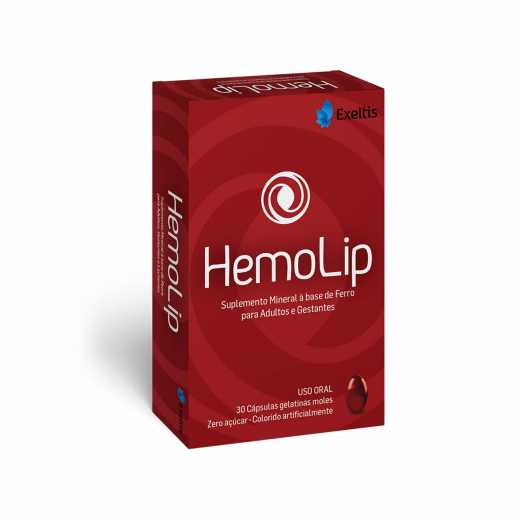 Suplemento Alimentar a Base de Ferro HemoLip com 30 capsulas