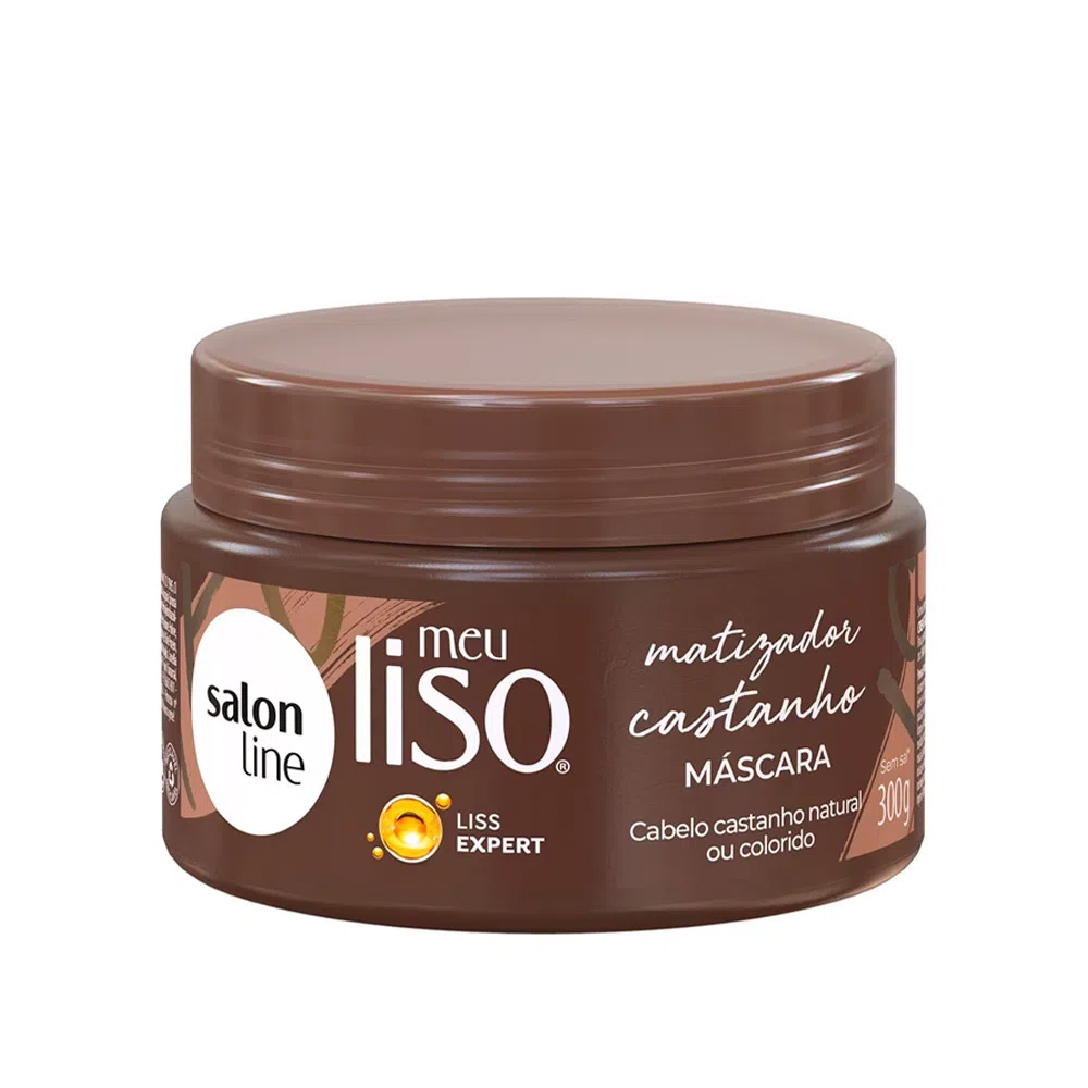 Máscara Matizadora Castanho Salon Line Meu Liso  300g