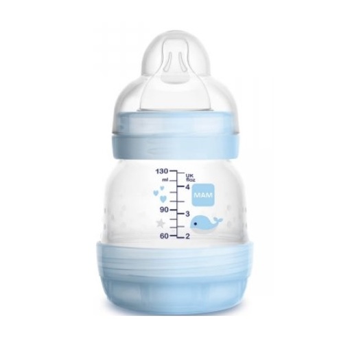 Mamadeira MAM Easy Start 0 a 6 meses, azul,130mL